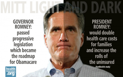 Romney vs. Romney on health reform photo