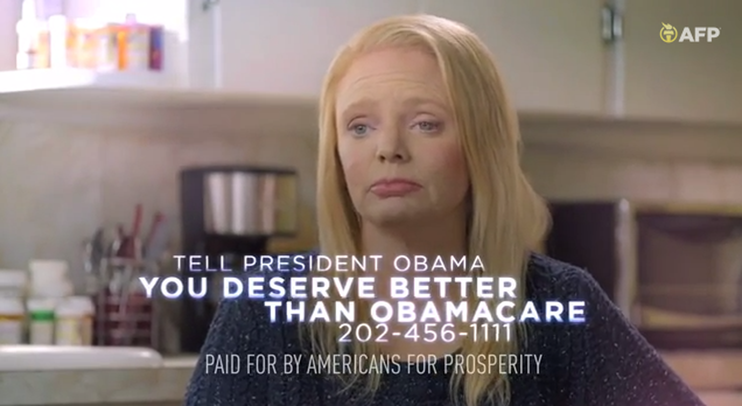 Screen shot from Americans for Prosperity video