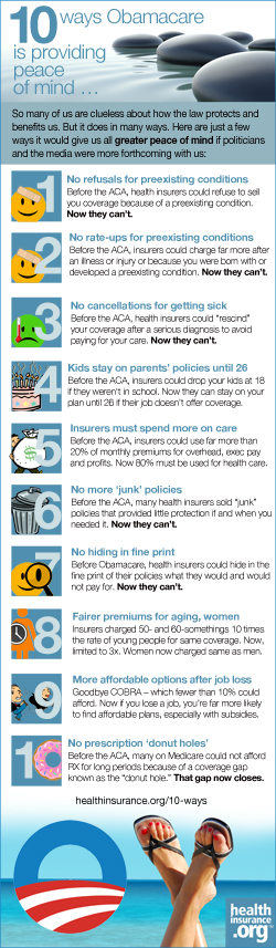 10 ways Obamacare is providing peace of mind