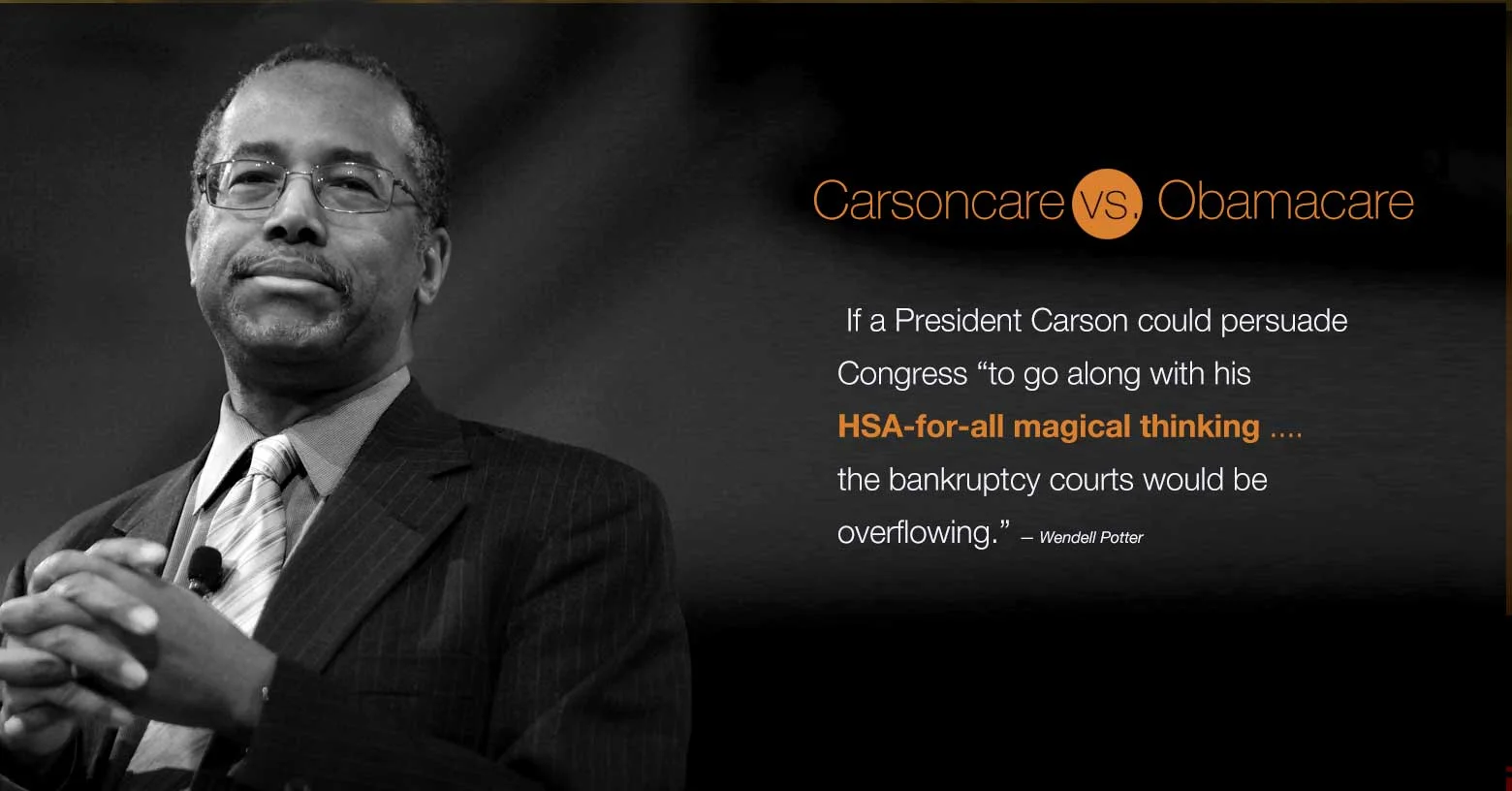 Carsoncare vs Obamacare.