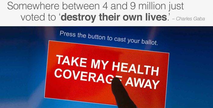 ‘Please take away my health coverage.’