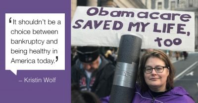 ‘Obamacare Saved My Life, Too.’ photo