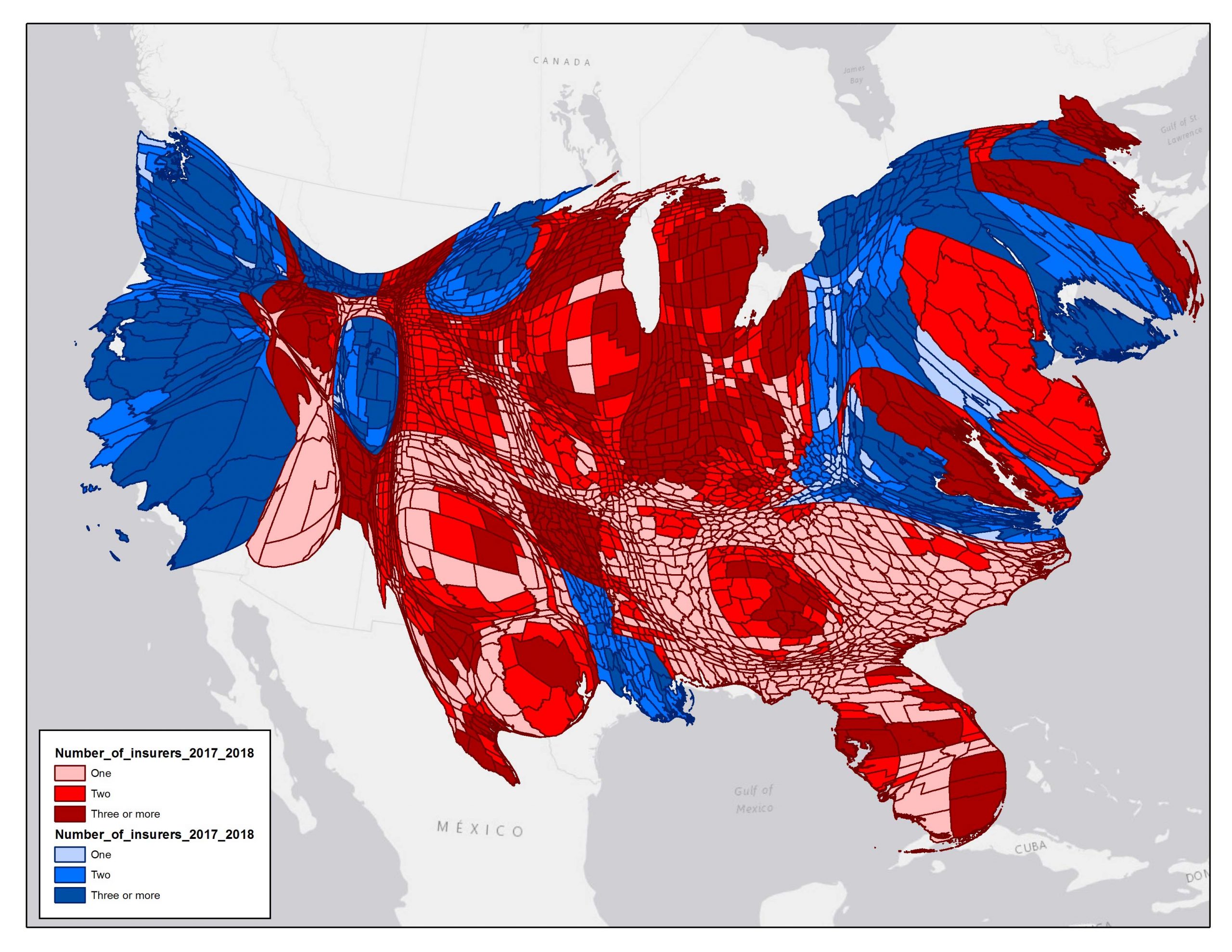 Counties are weighted by their populations.