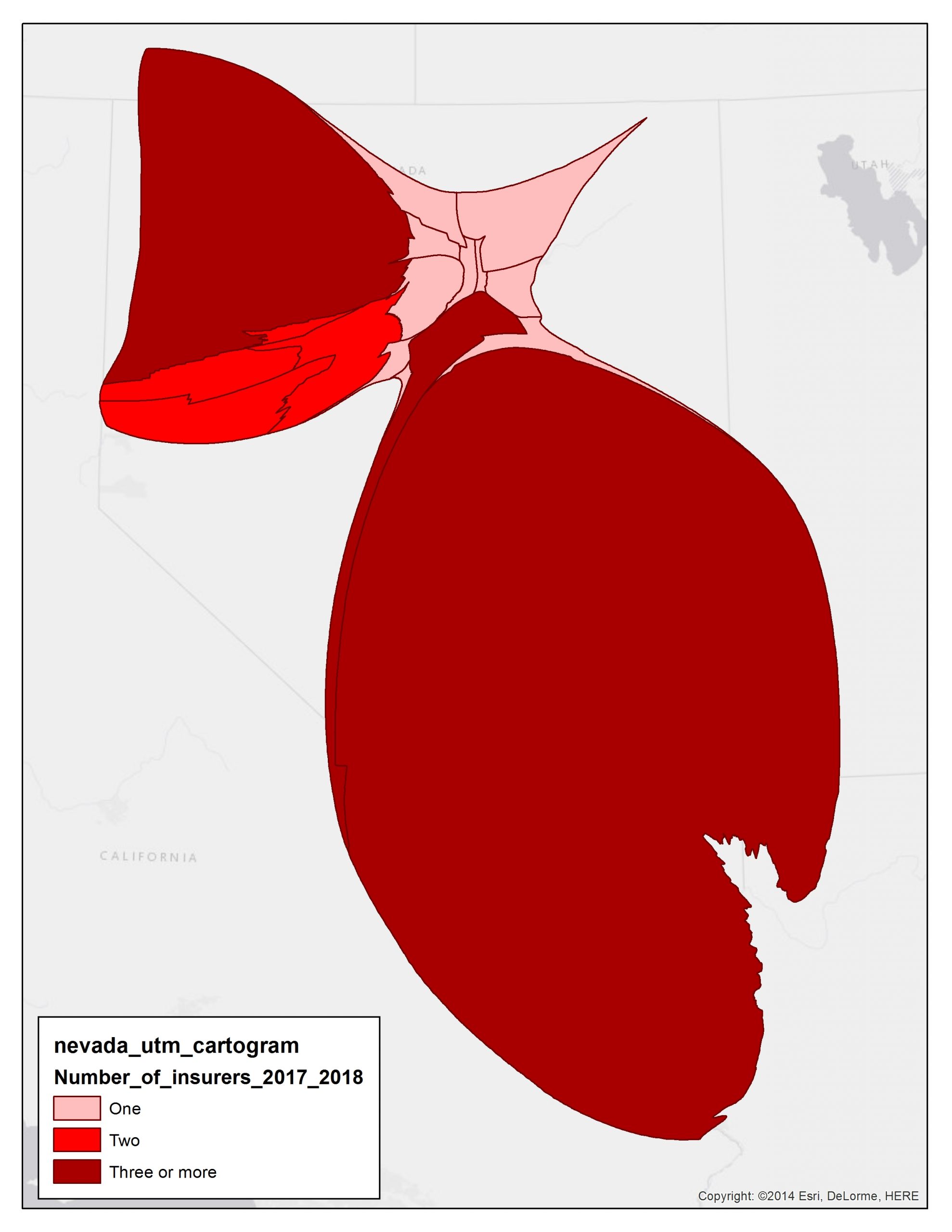 Nevada cartogram