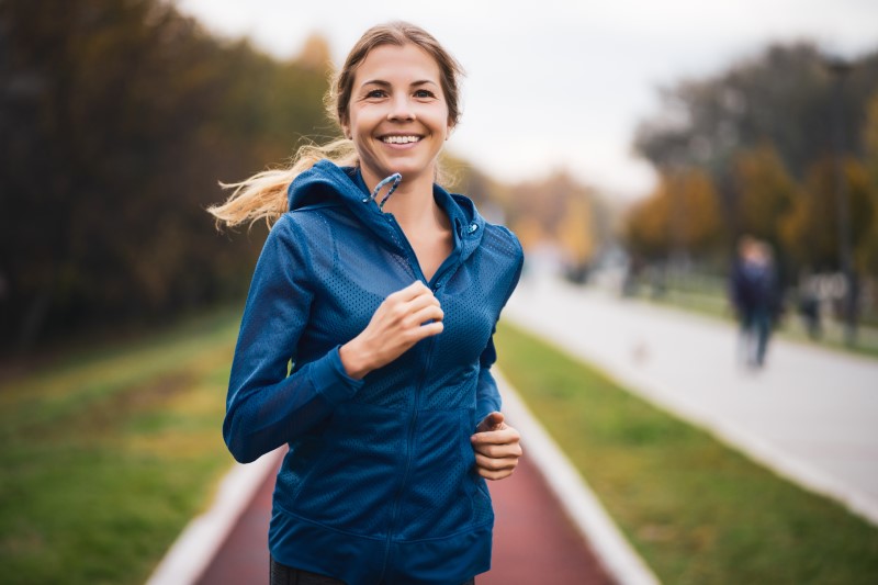 women running during a fall day