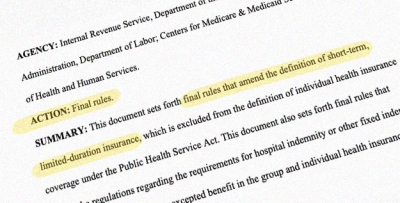 Finalized federal rule reduces total duration of short-term health plans to 4 months photo