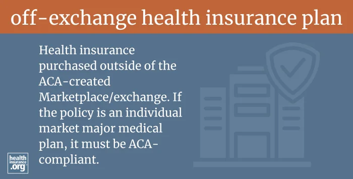infographic regarding off-exchange health insurance plans
