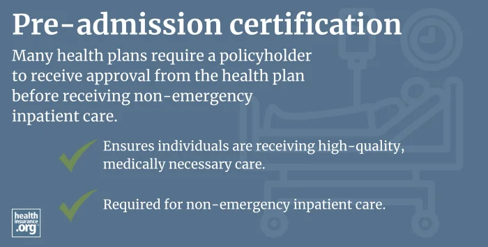 pre-admission certification infographic