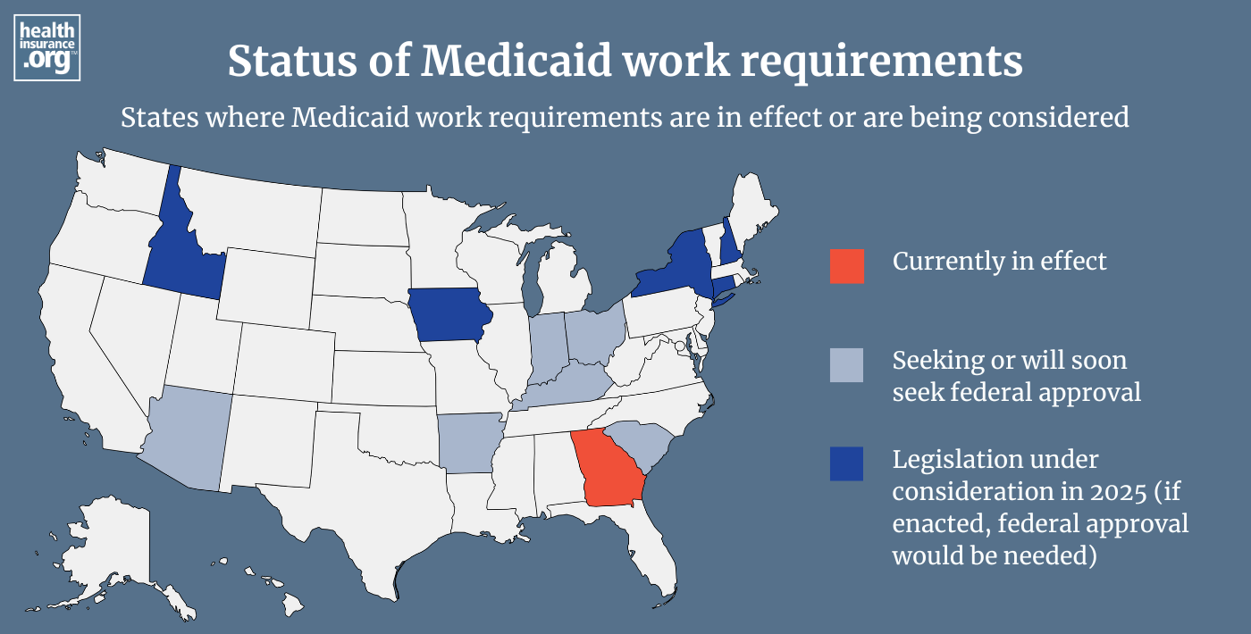 medicaid work requirements map