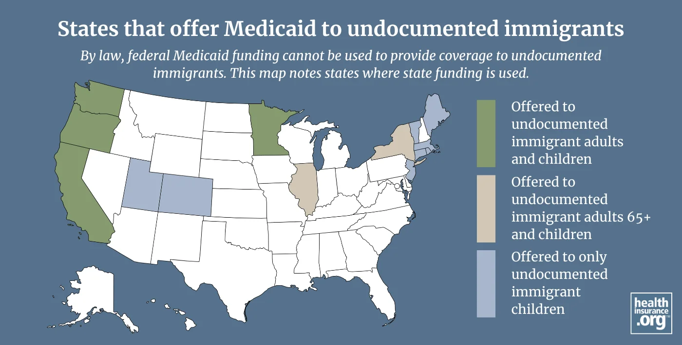 Undocumented immigrants Medicaid infographic