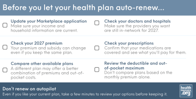 Should I let my individual health insurance plan automatically renew? photo