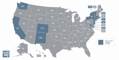 Which states offer their own health insurance subsidies? photo