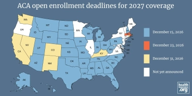 What are the deadlines for the ACA’s open enrollment period?