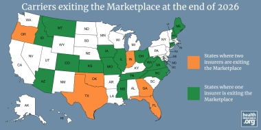 Health insurers are exiting the Marketplace again. Should consumers be worried?