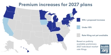 Health insurance premium increases for 2027: Proposed rates by state and what consumers should know