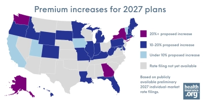 Health insurance premium increases for 2027: Proposed rates by state and what consumers should know photo