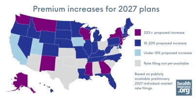 Health insurance premium increases for 2027: Proposed rates by state and what consumers should know photo